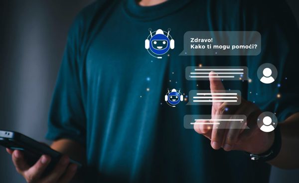 AI chatbot na web stranici koji odgovara kupcu na bosanskom jeziku